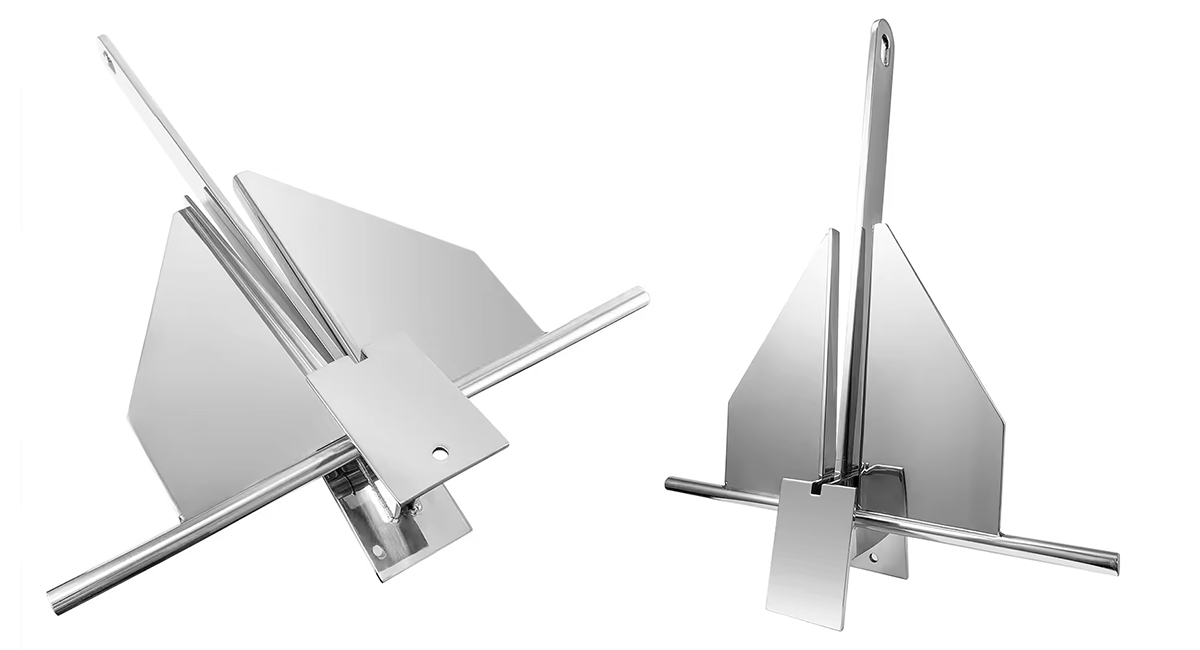 Tabela de dimensionamento de âncoras para barcos Fluke Danforth