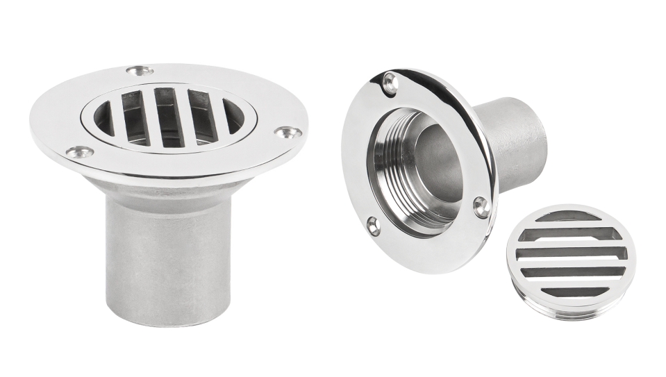 Dreno de cabine removível em aço inoxidável 316