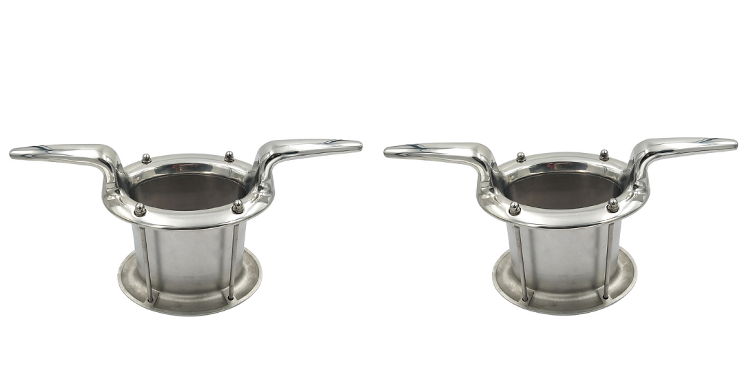 Tubo Hawse oval de aço inoxidável 316 com presilha