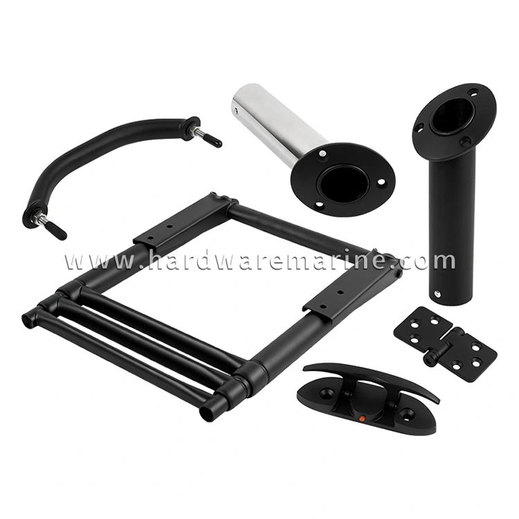 316 peças de hardware marinho preto fosco resistentes ao desgaste e resistentes ao desgaste em aço inoxidável 316