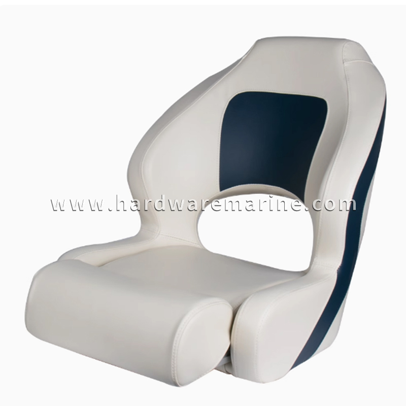 Assento marítimo rebatível Deluxe (bege e azul)