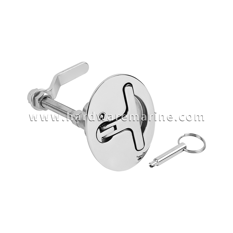 Fechadura giratória oval com chave SS 316